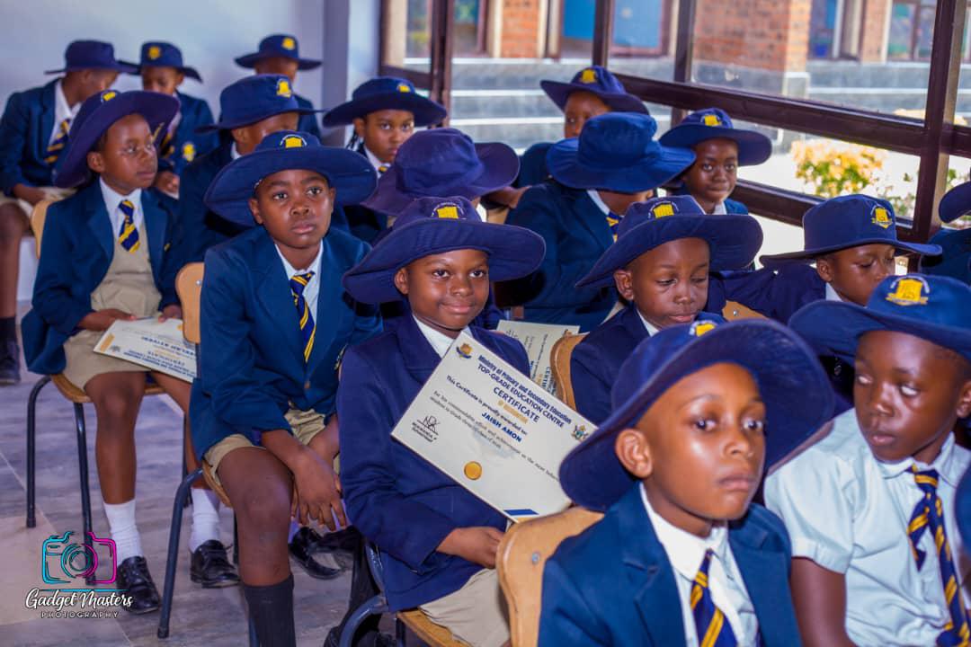 Happy children learning